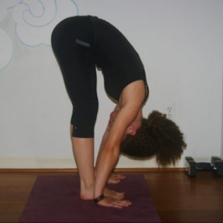 Standing Forward Bend with hands on the ground